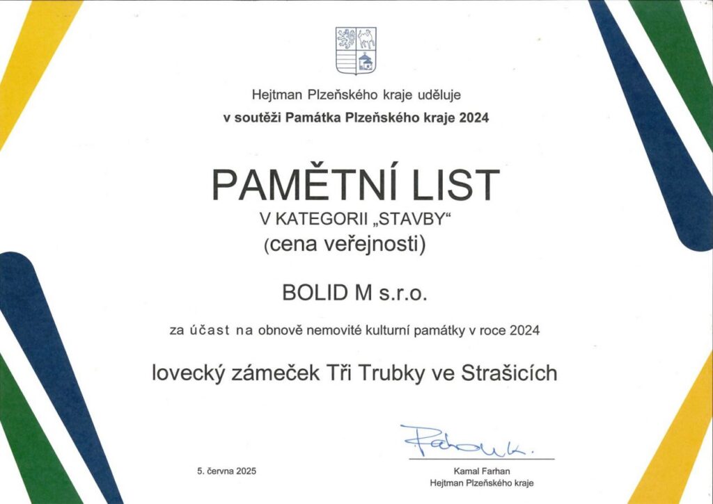 Rekonstrukce zámečku Tři Trubky - III. etapa